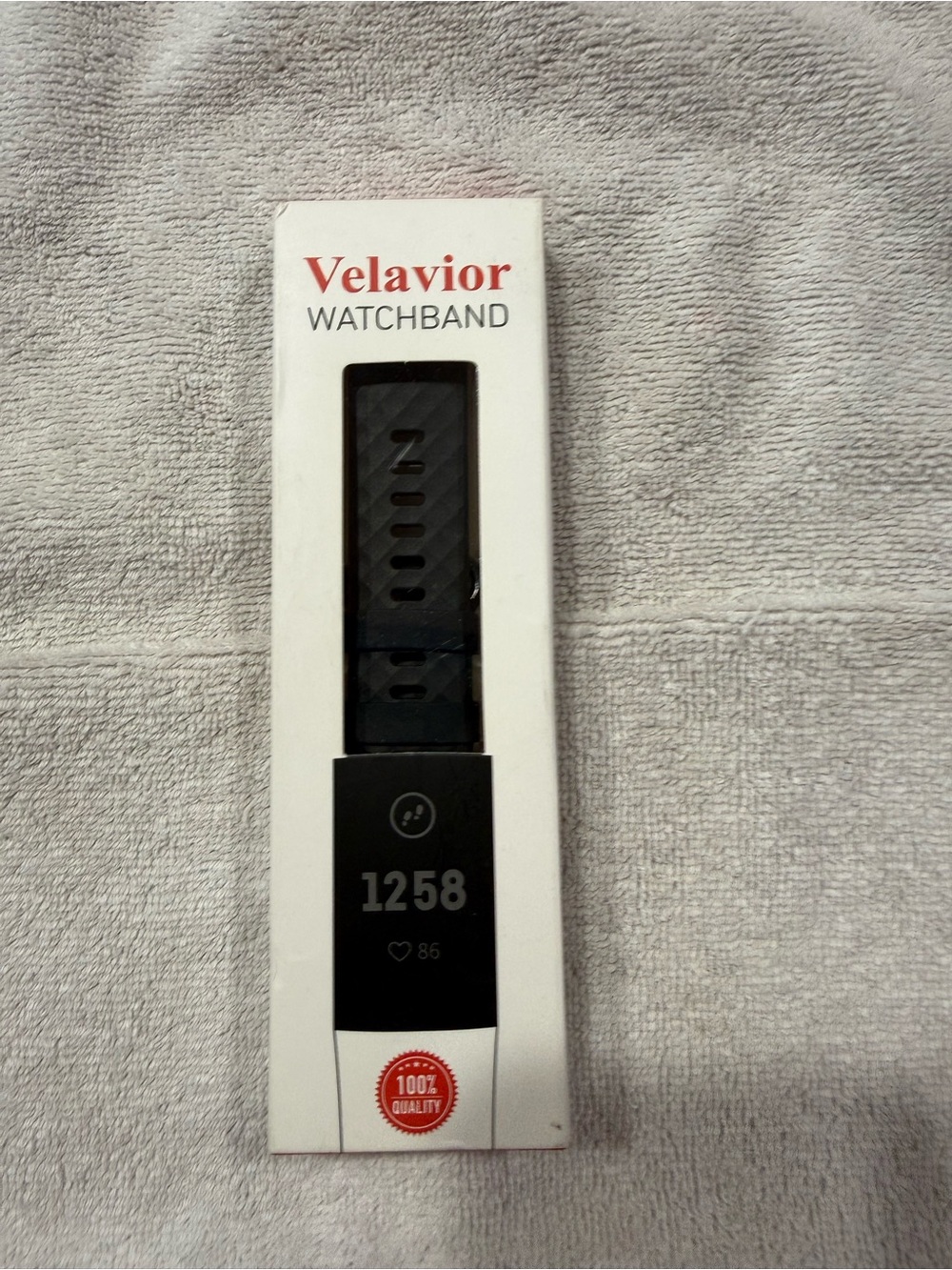 Black Silicone Watchband for Fitness Trackers
